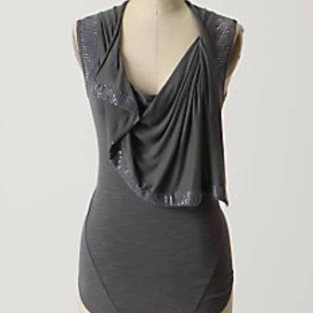 🐨Anthropologie NWT, M Beaded Cape Top